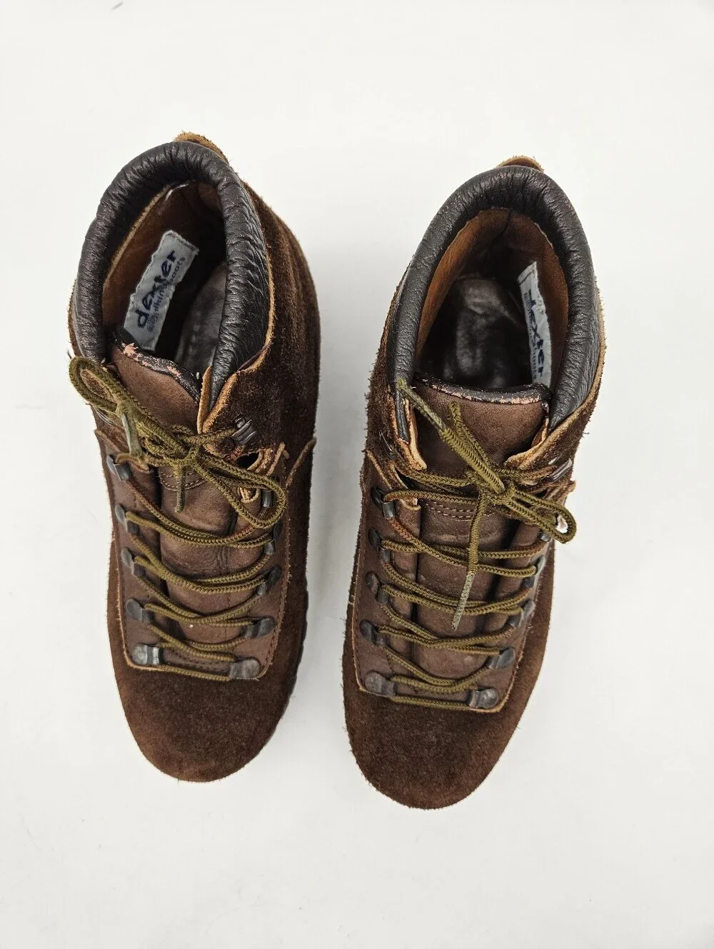 DEXTER VINTAGE MOUNTAINEER HIKING BOOTS LEATHER & SUEDE  women 6M Made in USA